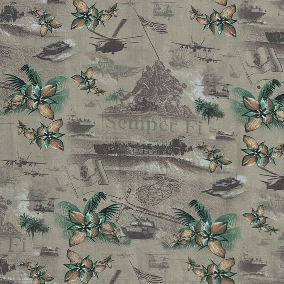 Kamp Camp Shirt Men's 2XL Cotton Beige Multi Hawaiian Tropical Button Up - Picture 16 of 17